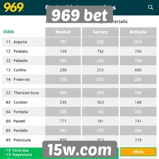 Comparativo de odds disponíveis na 969 bet